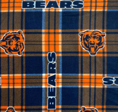 Fabric Traditions Fabric, NFL Chicago Bears Plaid Fleece* (Sold By 1/2 Meter)