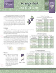 Star 60 Log Cabin Technique Sheet