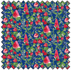 Sweet Summer Baby Blossoms-NAVY (Sold By 1/2 Meter)