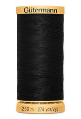 Natural Cotton 50wt 250m 5ct BLACK