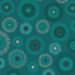 Find your Way Cairns Teal (Sold By 1/2 Meter)