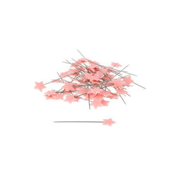 Bohin Plastic Head Pins 1-1/2in Light Pink Star 100ct