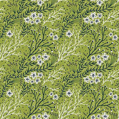 Whimsy - Lush Green Yardage (Sold By 1/2 Meter)