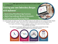 HUSQVARNA® VIKING® mySewnet Embroidery Software & Ecosystem Event
