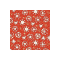 Merry Snowflake Red 100% Cotton