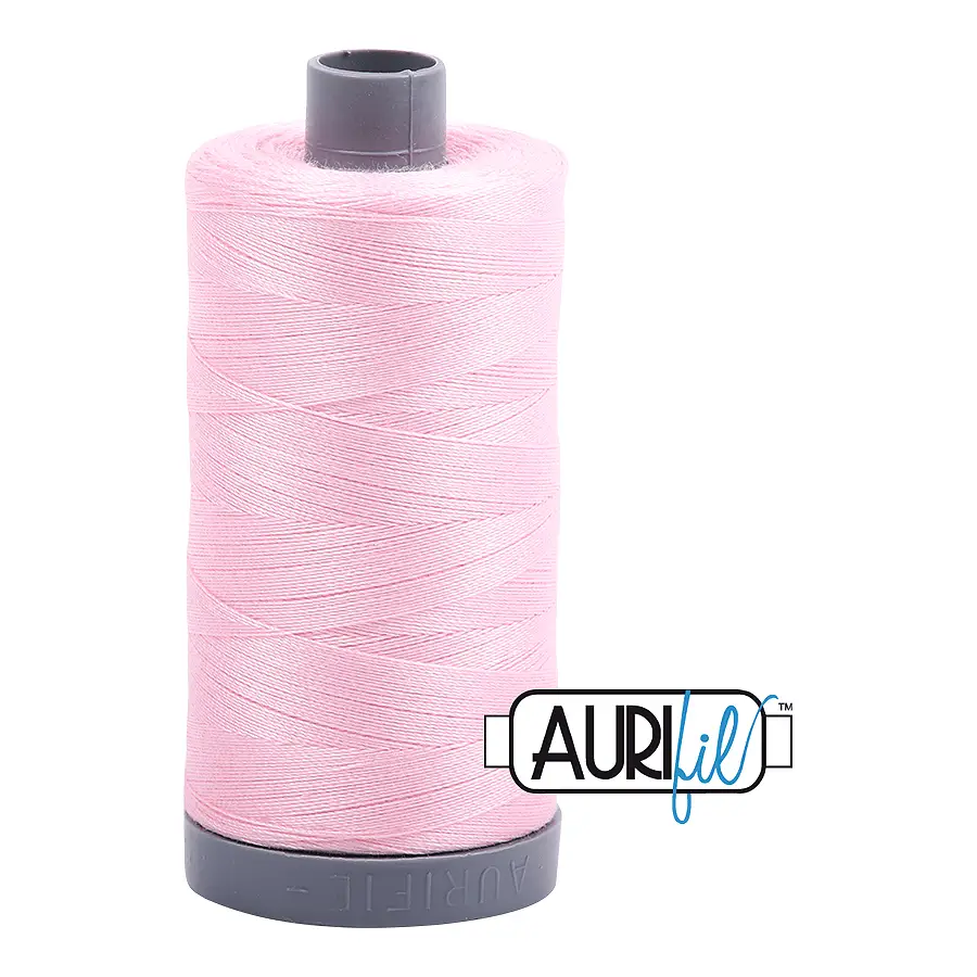 Aurifil Mako 28wt Cotton 750 m 820 yd. spool - 2423 Baby Pink