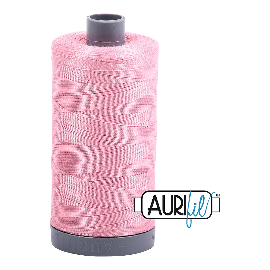 Aurifil Mako 28wt Cotton 750 m 820 yd. spool - 2425 Bright Pink