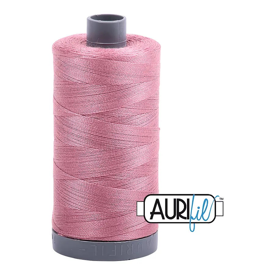 Aurifil Mako 28wt Cotton 750 m 820 yd. spool - 2445 Victorian Rose