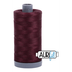 Aurifil Mako 28wt Cotton 750 m 820 yd. spool - 2468 Dark Wine