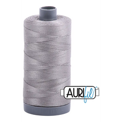 Aurifil Mako 28wt Cotton 750 m 820 yd. spool - 2620 Stainless Steel