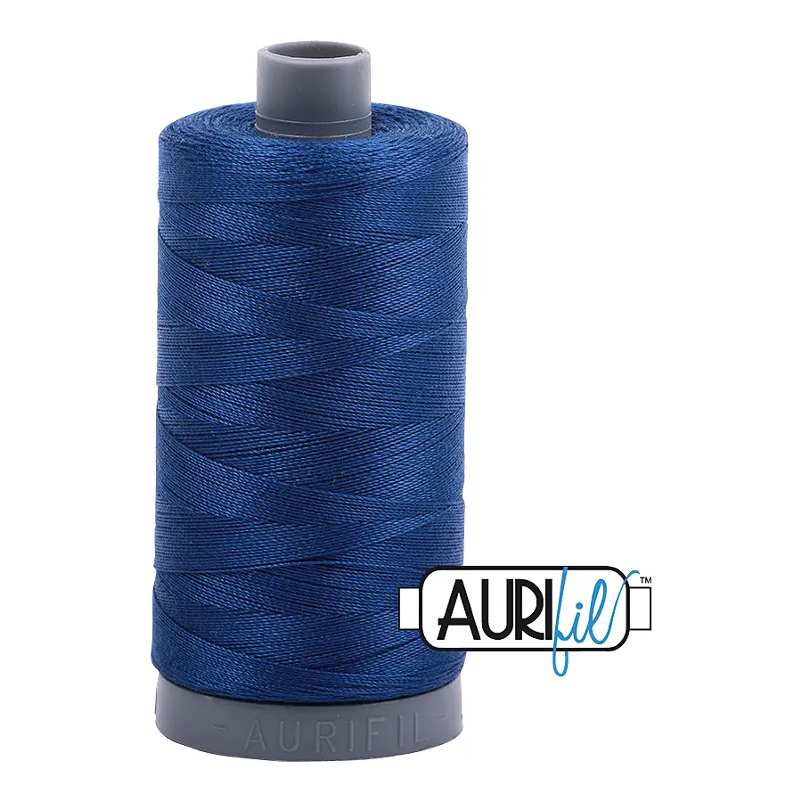 Aurifil Mako 28wt Cotton 750 m 820 yd. spool - 2780 Dark Delft Blue