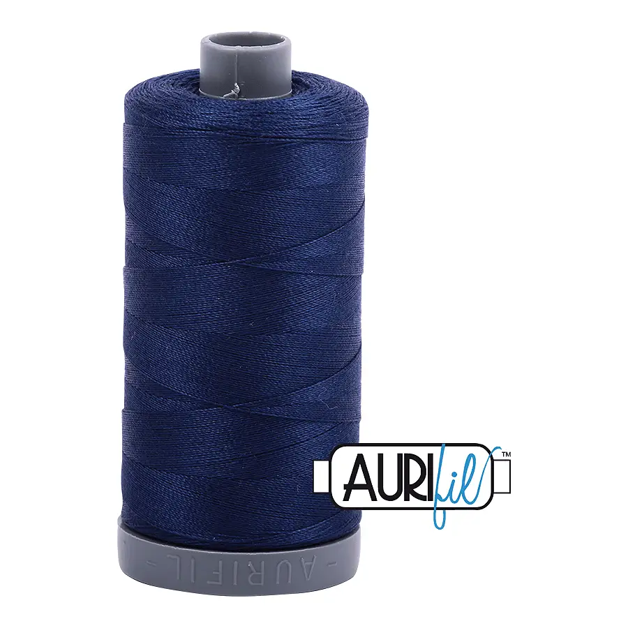 Aurifil Mako 28wt Cotton 750 m 820 yd. spool - 2784 Dark Navy