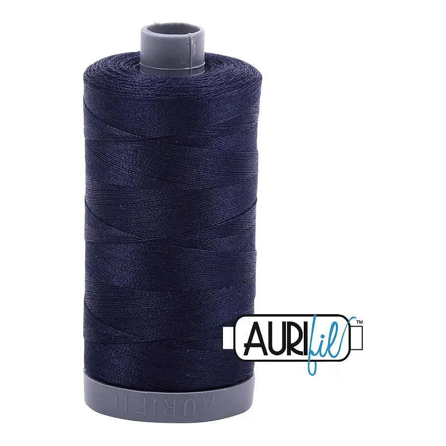 Aurifil Mako 28wt Cotton 750 m 820 yd. spool - 2785 Very Dark Navy