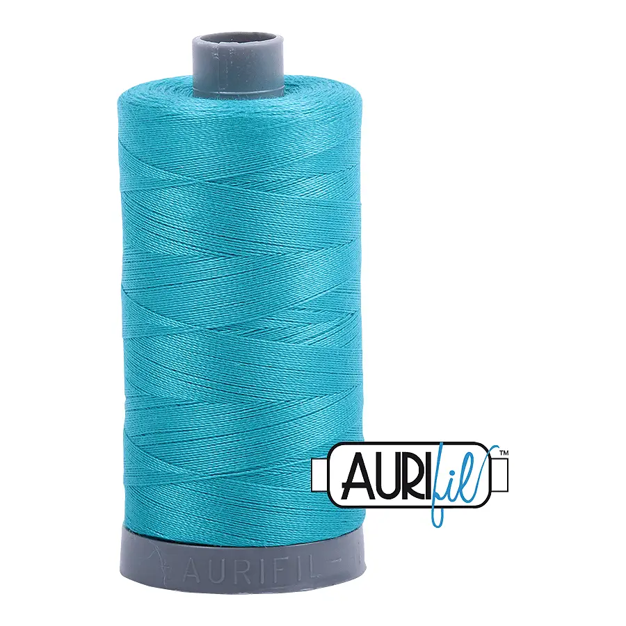 Aurifil Mako 28wt Cotton 750 m 820 yd. spool - 2810 Turquoise