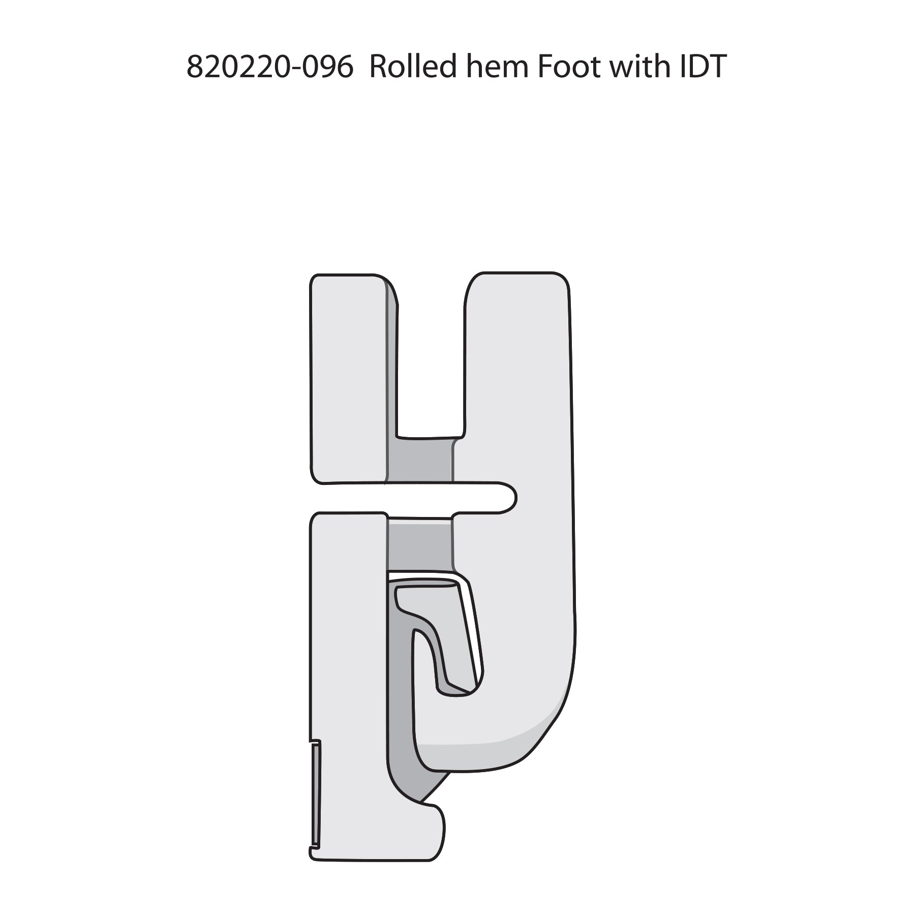 PFAFF® 4 mm Rolled Hem Foot for IDT System