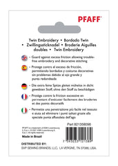 PFAFF® Twin Embroidery Needle 2mm Size 75/11 1-Pack