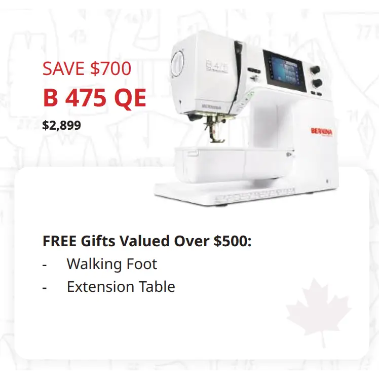 Bernina 475 QE - Quilting Sewing Machines