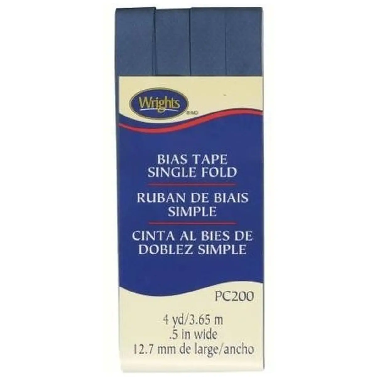 Bias Tape Single Fold Stone Blue