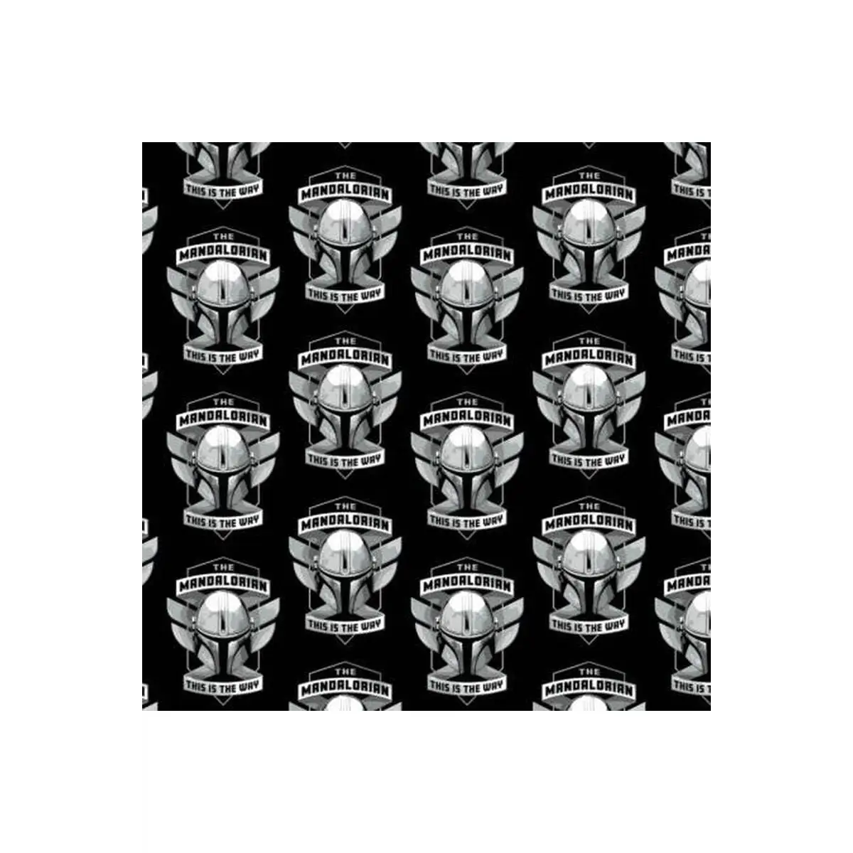 Black Star Wars Mandalorian Helmet Badge