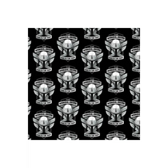 Black Star Wars Mandalorian Helmet Badge