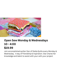 Class - Open Sew Mondays with Star - Class Ticket