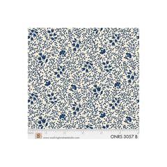 Flower and Leaves Garden- Blue