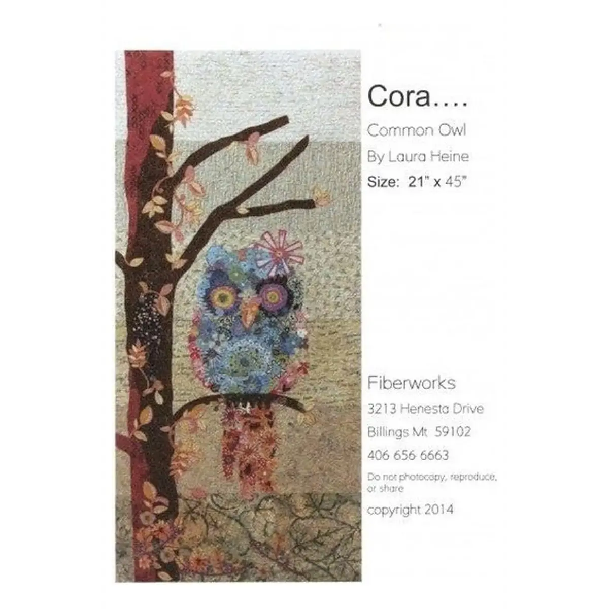 Cora the Common Owl Collage Pattern
