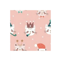 Animal Crackers Christmas Cats Pink - ANCK 2133