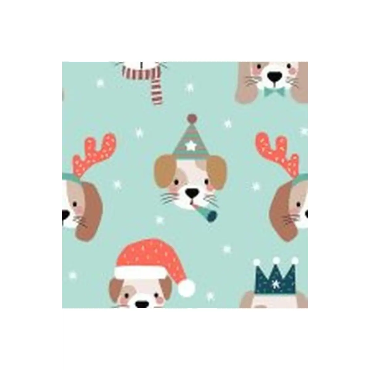 Animal Crackers Christmas Dogs Teal ANCK 2132