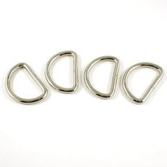 Emmaline D-Rings (4 Pack) 1’’ (25mm) - Nickel - D-Rings