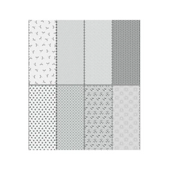 Paper Daisies Fat Eighth Panel Gray