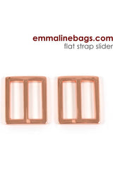 Flat Strap Sliders 2 Pack - 1" 25mm , Emmaline Bgas