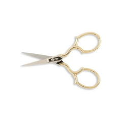 Gingher Gold-Handled Epaulette Embroidery Scissors - 3 1/2"