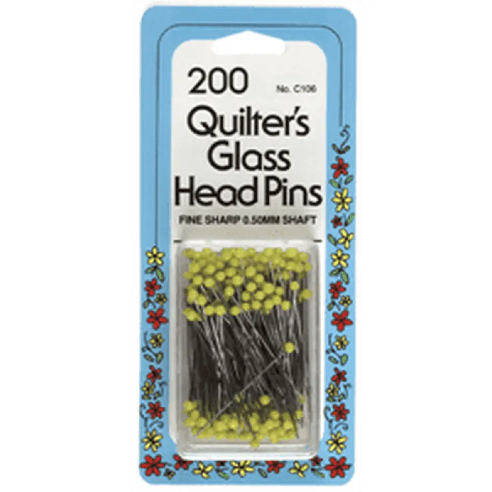 Glass Head Pins 1 3/8"