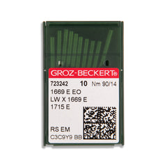 Groz-Beckert Regular Blind Stitch Industrial Needle, 1669 E EO, LW X 1669 E, 1715 E - 10/Pack