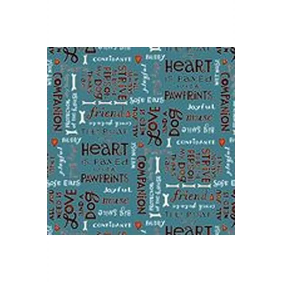 All You Need is Love and a Dog Word Print Blue