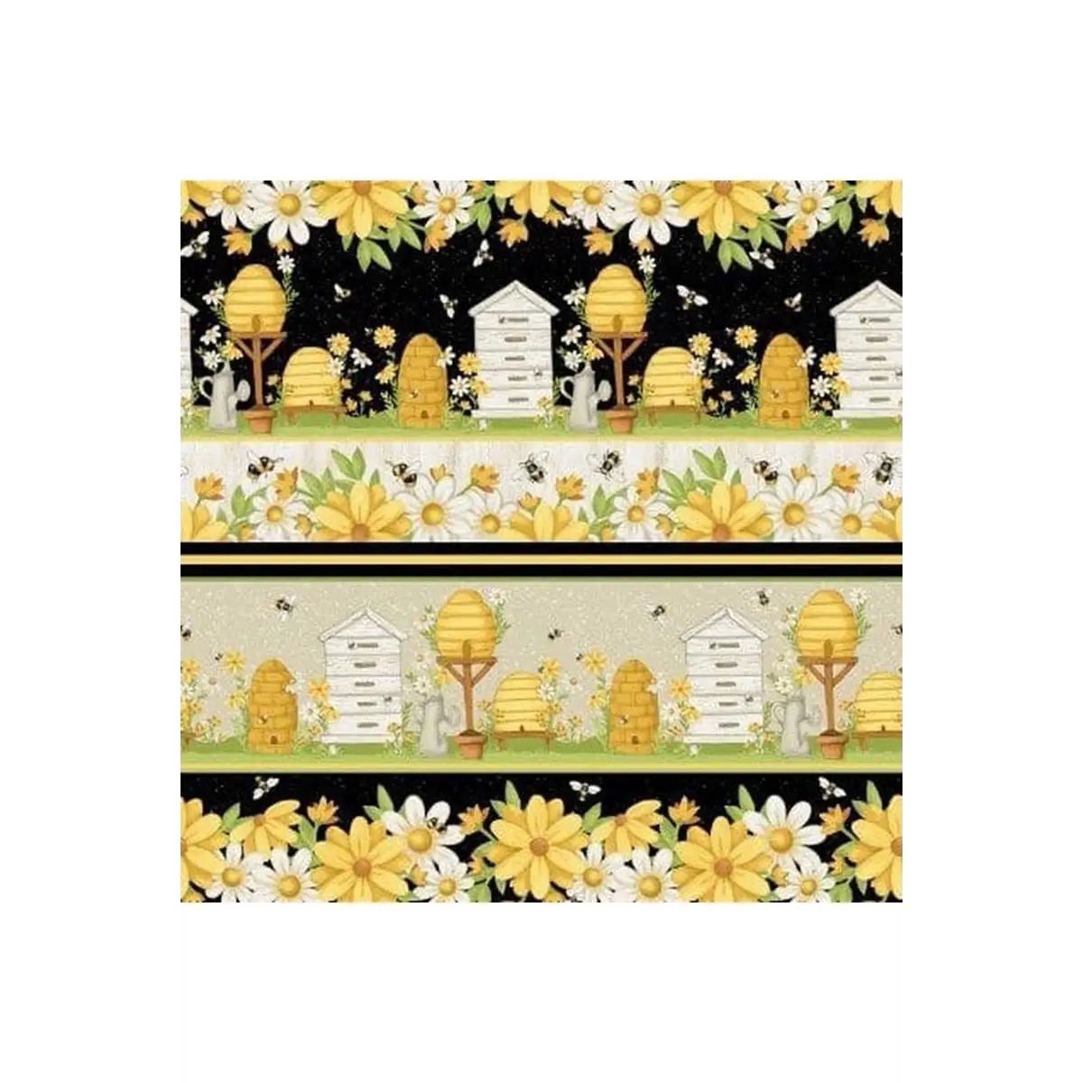 Fabric, Henry Glass & Co., Bee You! Hive Stripes - 108-49