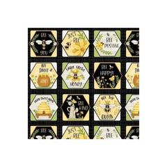 Fabric, Henry Glass & Co., Bee You! Quotes -100-49