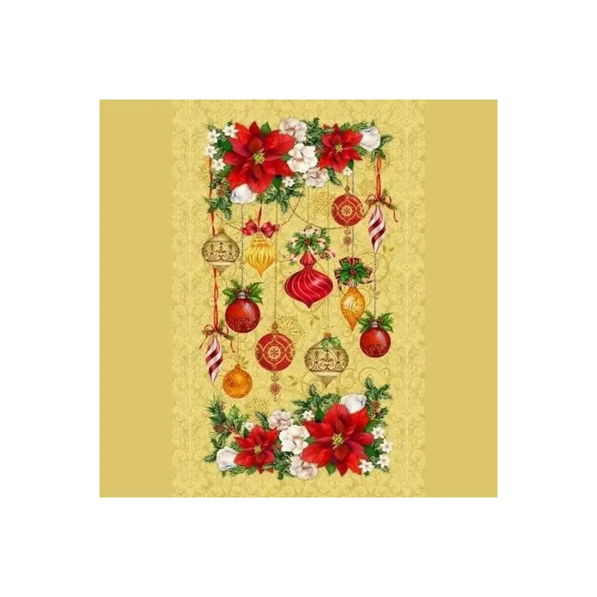 Christmas Legend Gold Christmas Floral Ornaments