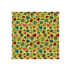 Green Pawprints and Hearts