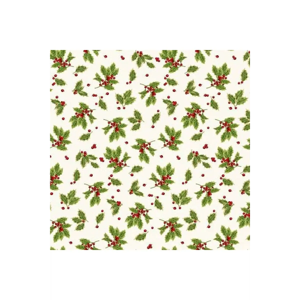 Holiday Botanical Cream Tossed Holly Leaves