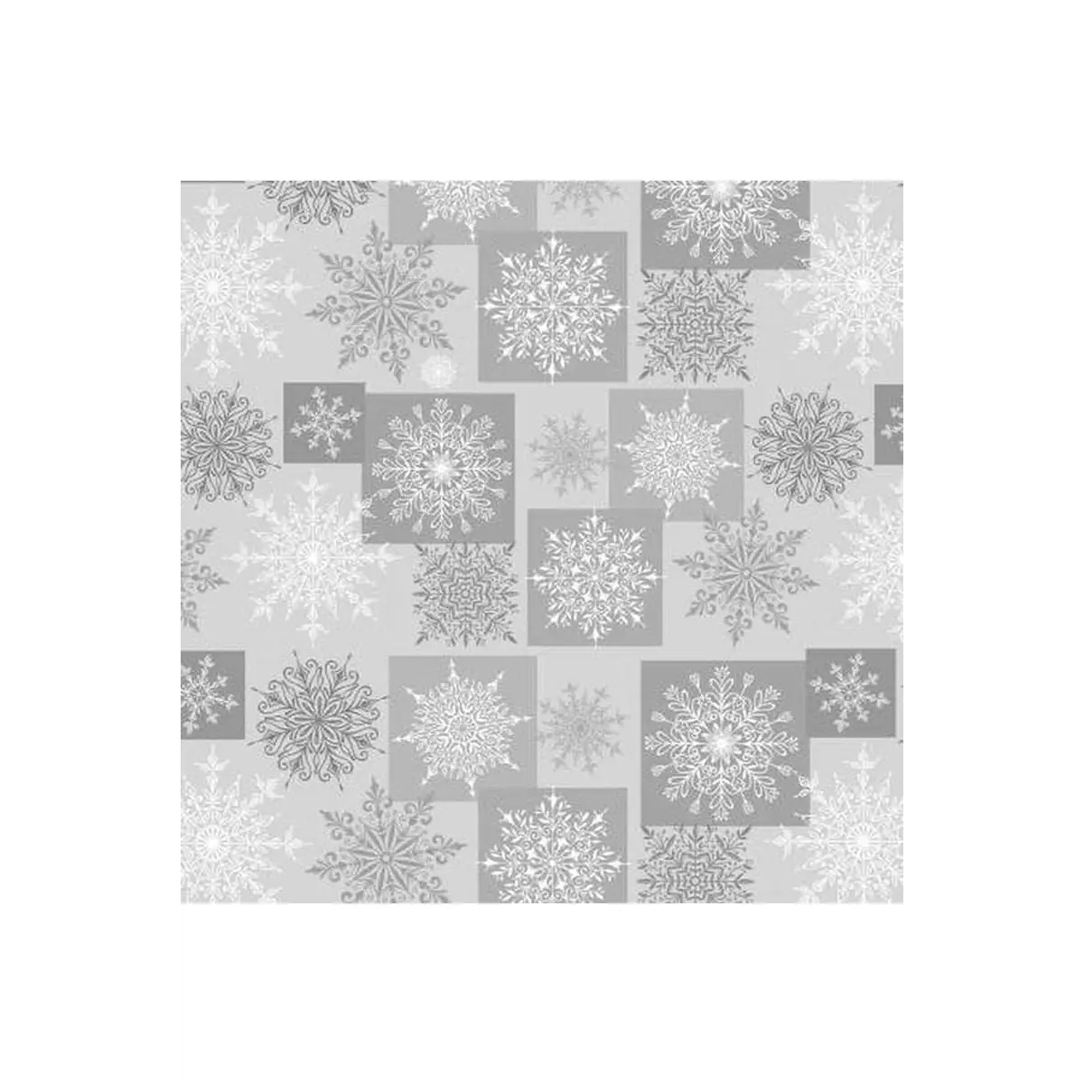 Holiday Lane Grey Snowflakes in Blocks