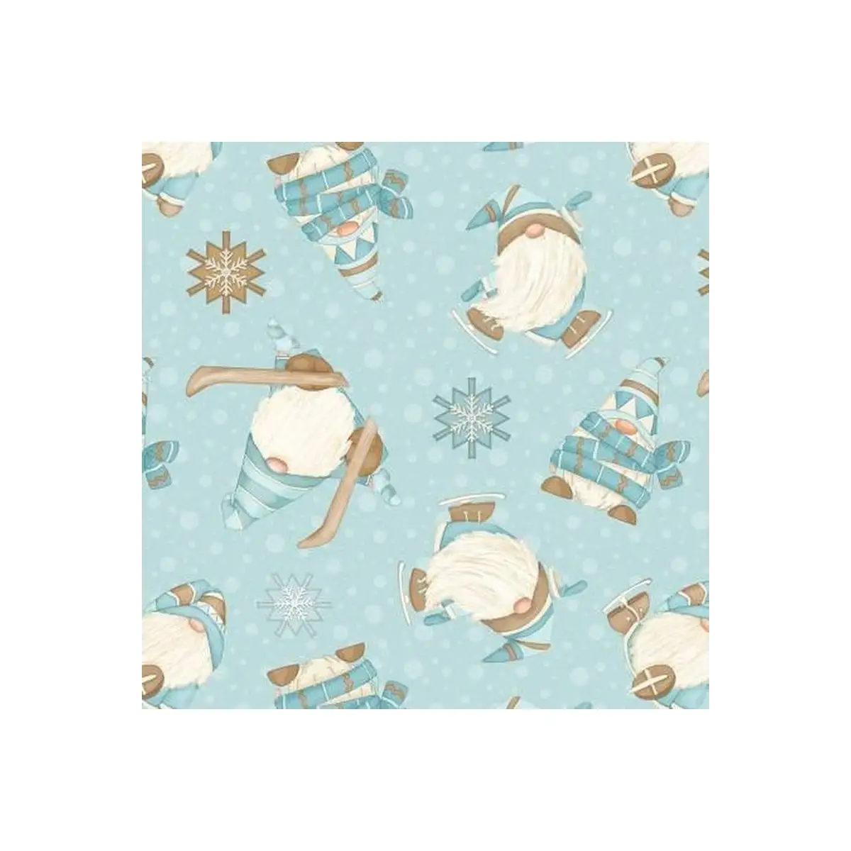 I Love Sn'Gnomies Aqua Skiing Gnomes Flannel