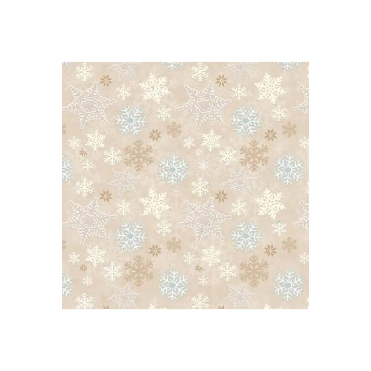 I Love Sn'Gnomies Beige Snowflake Allover Flannel