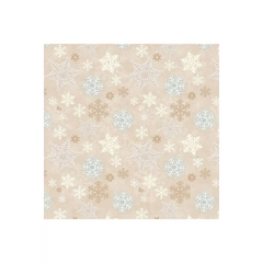 I Love Sn'Gnomies Beige Snowflake Allover Flannel