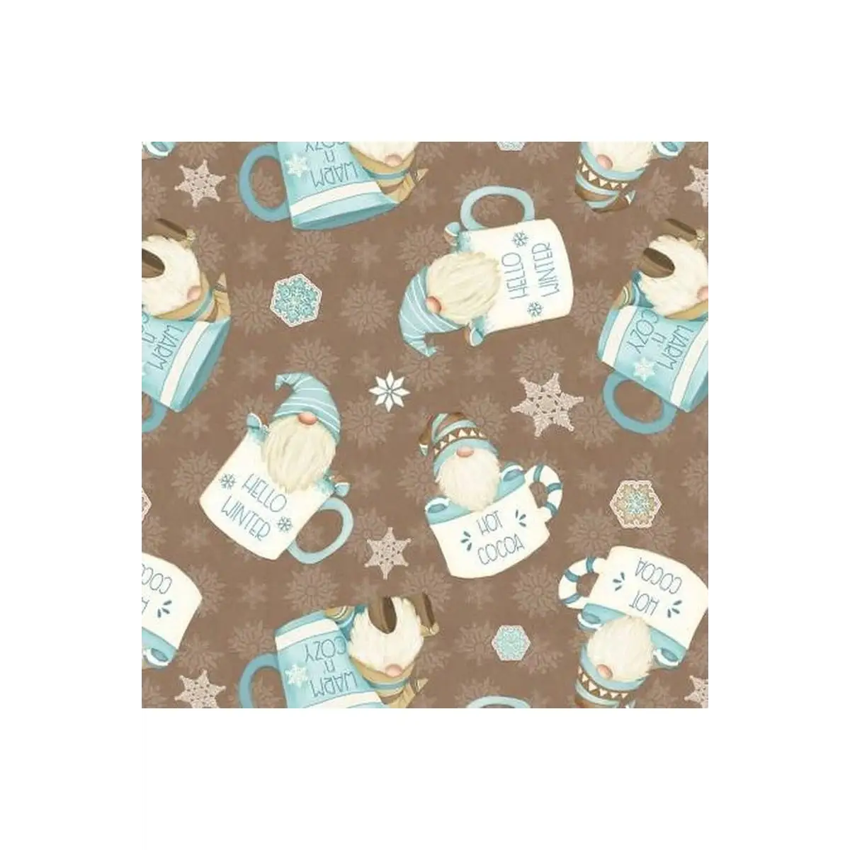 I Love Sn'Gnomies Brown Hot Cocoa Cup Gnomes Flannel