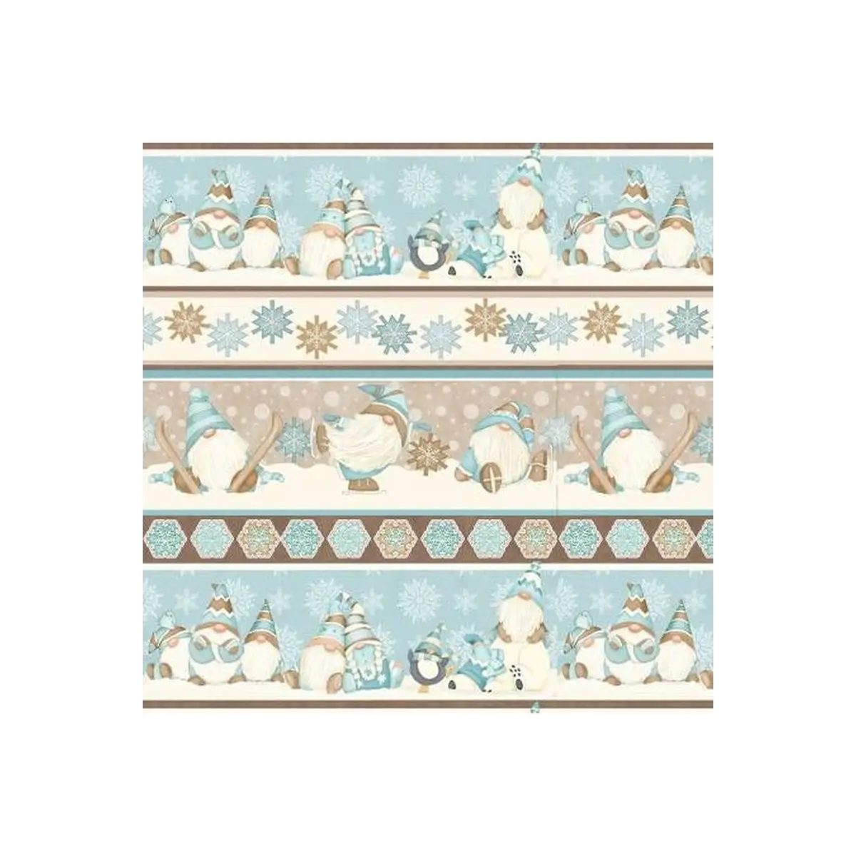 I Love Sn'Gnomies Multi Gnome Novelty Stripe Flannel