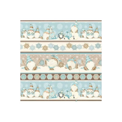 I Love Sn'Gnomies Multi Gnome Novelty Stripe Flannel