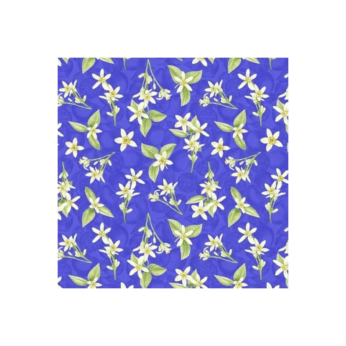 Blue Small Tossed Lemon Flowers