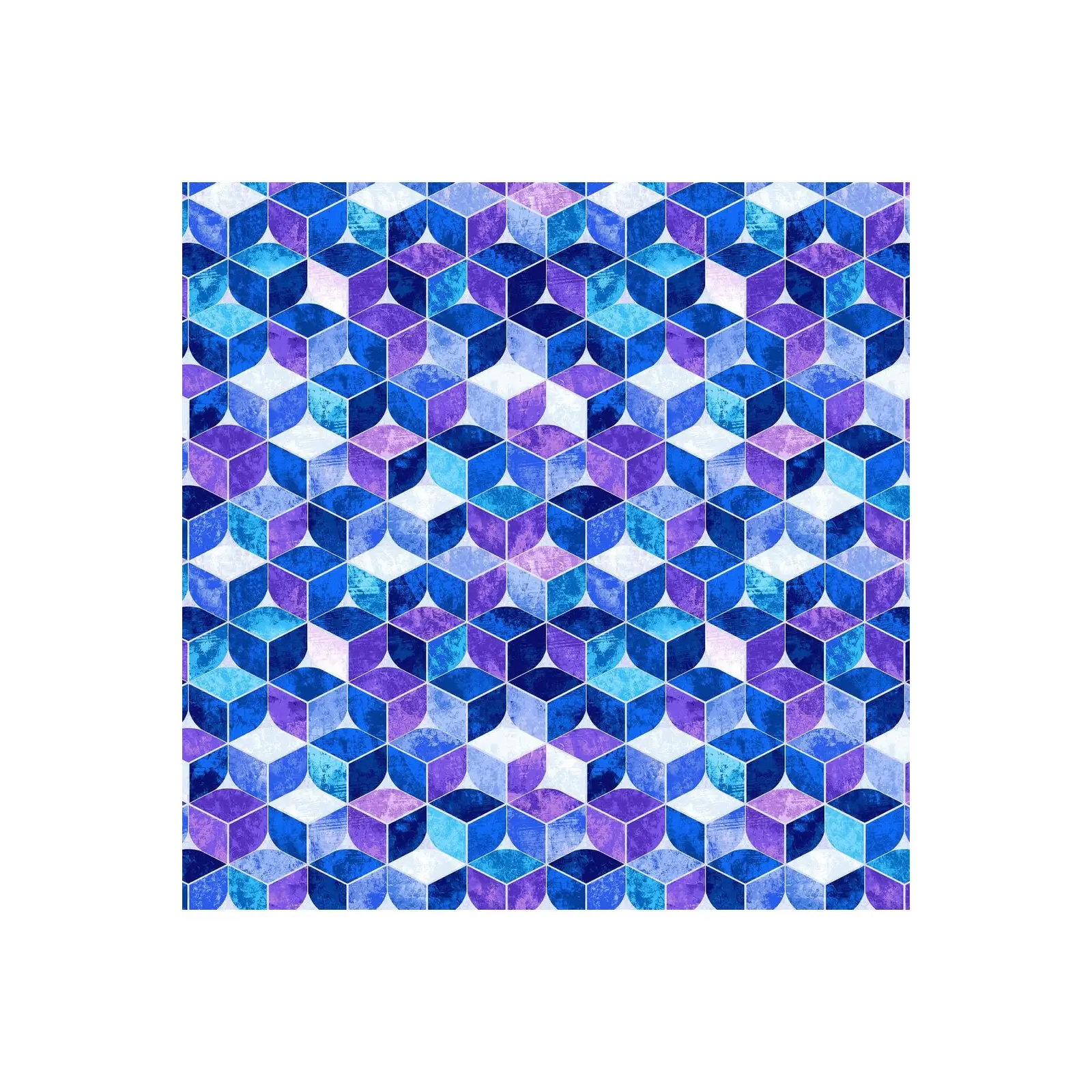 Fabric, Henry Glass & Co. Fabrics, Kinetic Geometrics, Tumbling Blocks - 3090-77